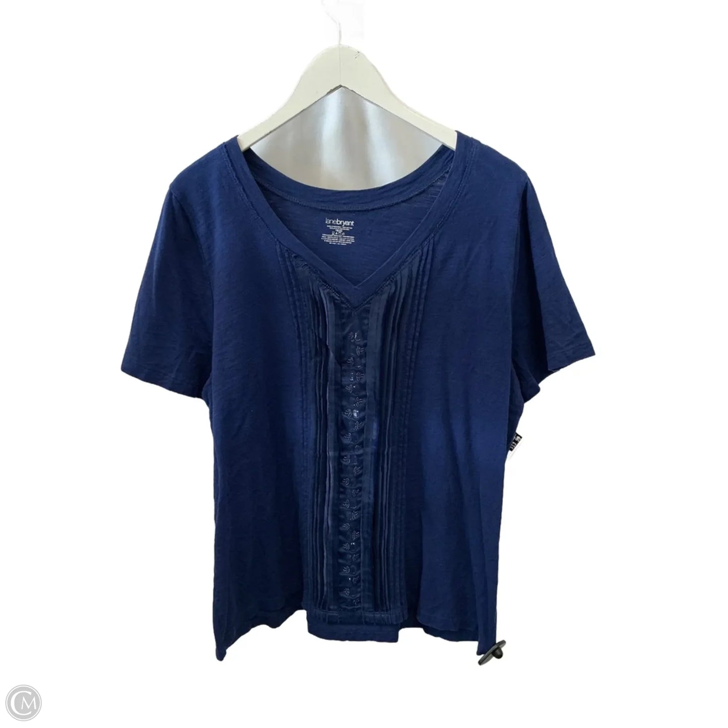 Top Short Sleeve By Lane Bryant In Blue, Size: 1x