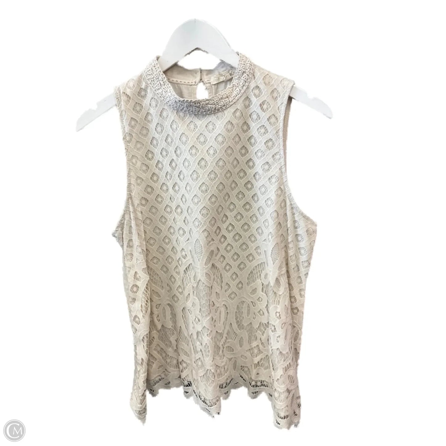 Top Sleeveless By Rewind In Beige, Size: Xxl