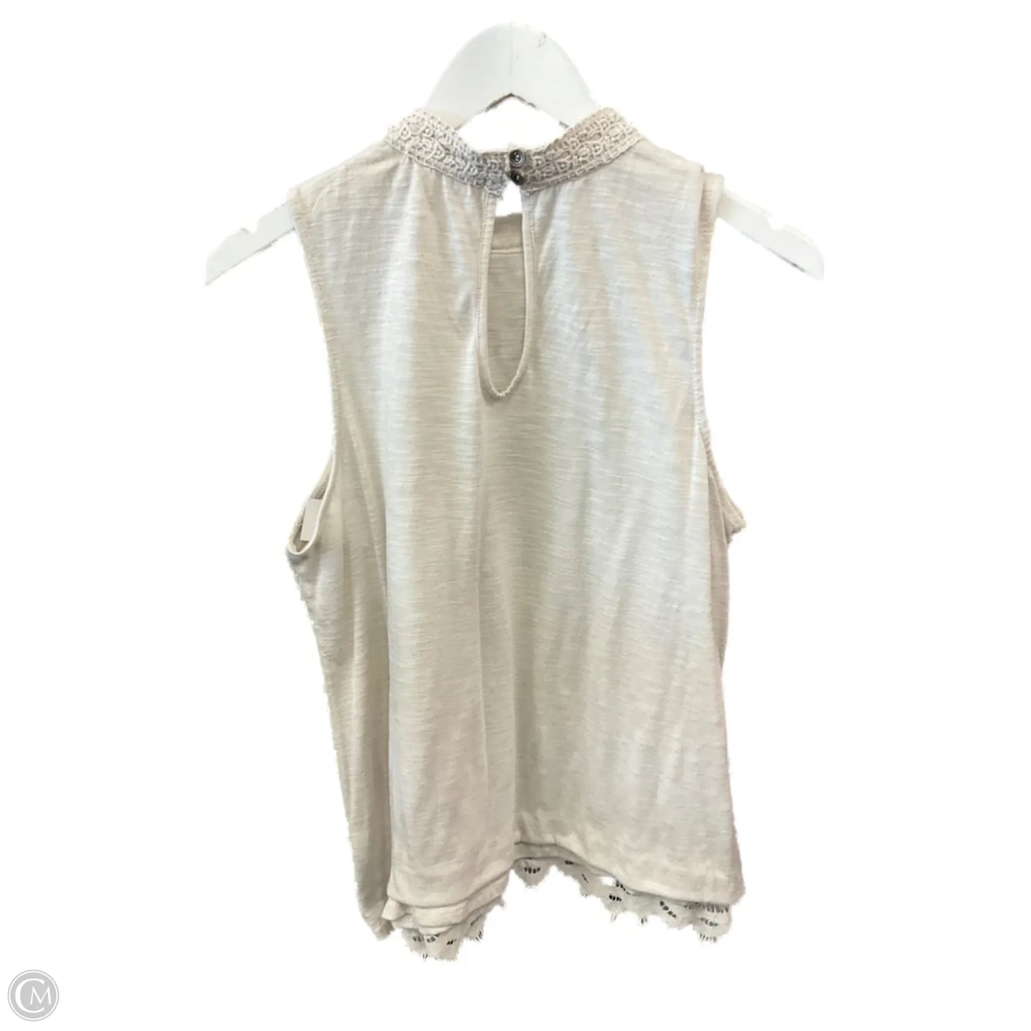 Top Sleeveless By Rewind In Beige, Size: Xxl