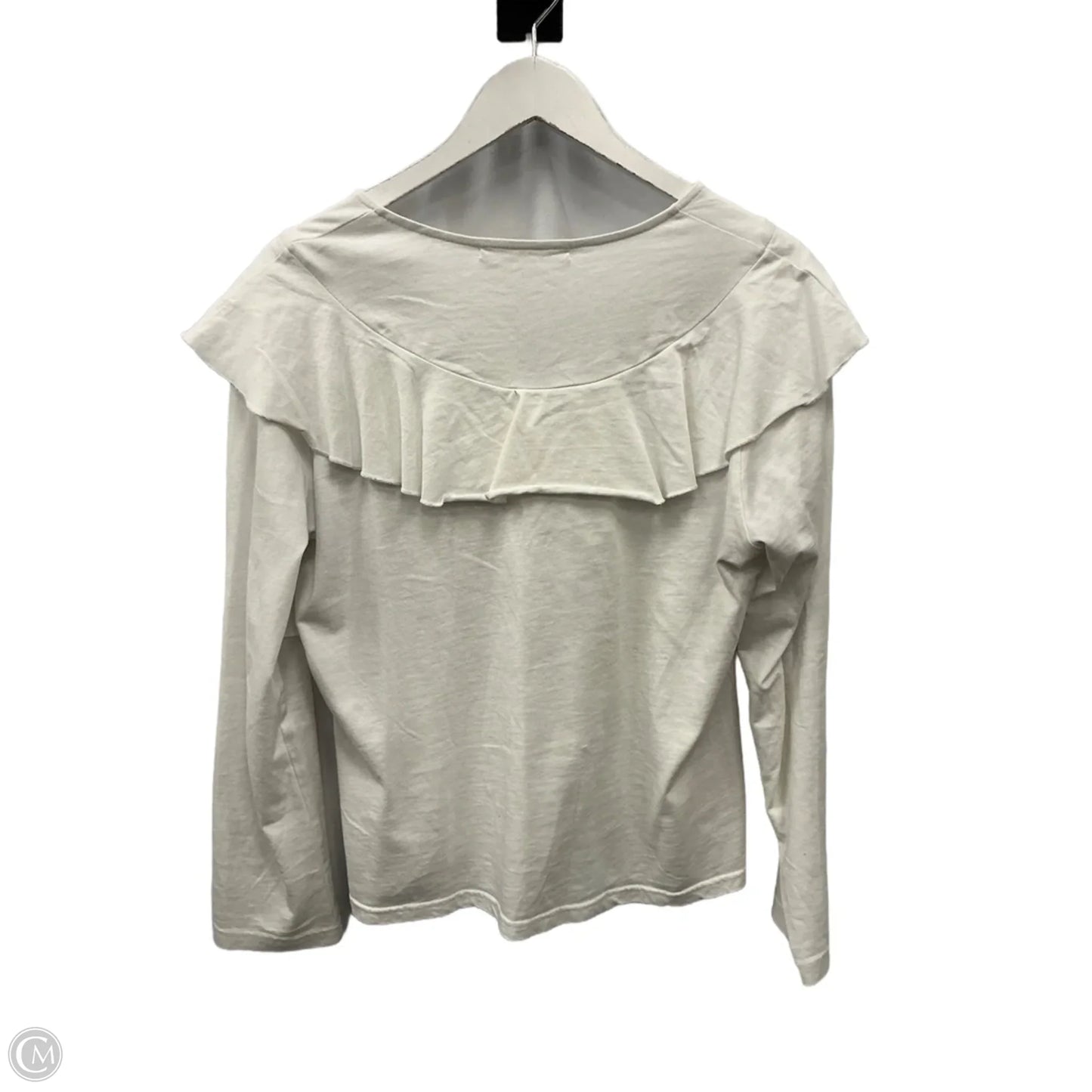 Top Long Sleeve By Clothes Mentor In Cream, Size: L