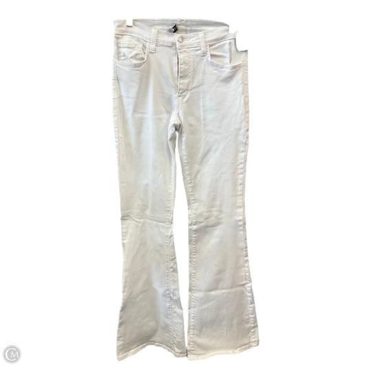 Jeans Flared By Clothes Mentor In White, Size: 10l