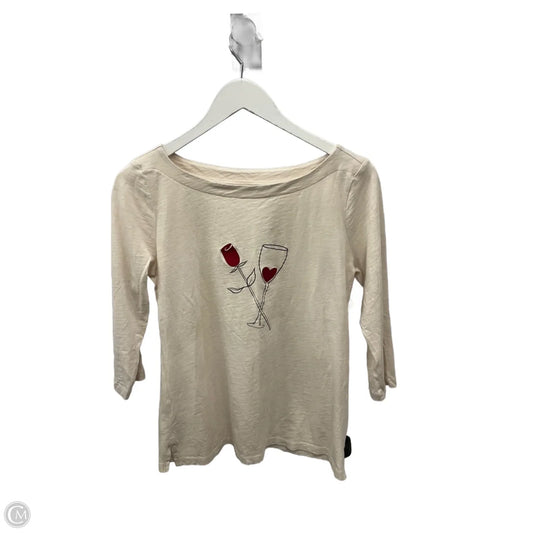 Top 3/4 Sleeve By Loft In Pink, Size: M