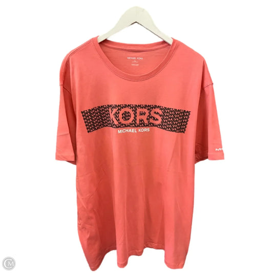 Top Short Sleeve By Michael By Michael Kors In Peach, Size: 3x