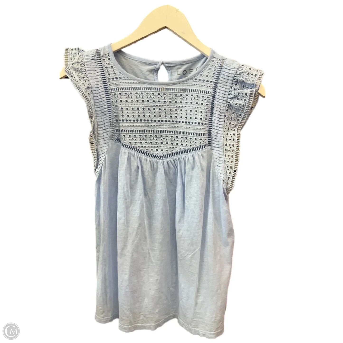 Top Sleeveless By Loft In Blue, Size: S