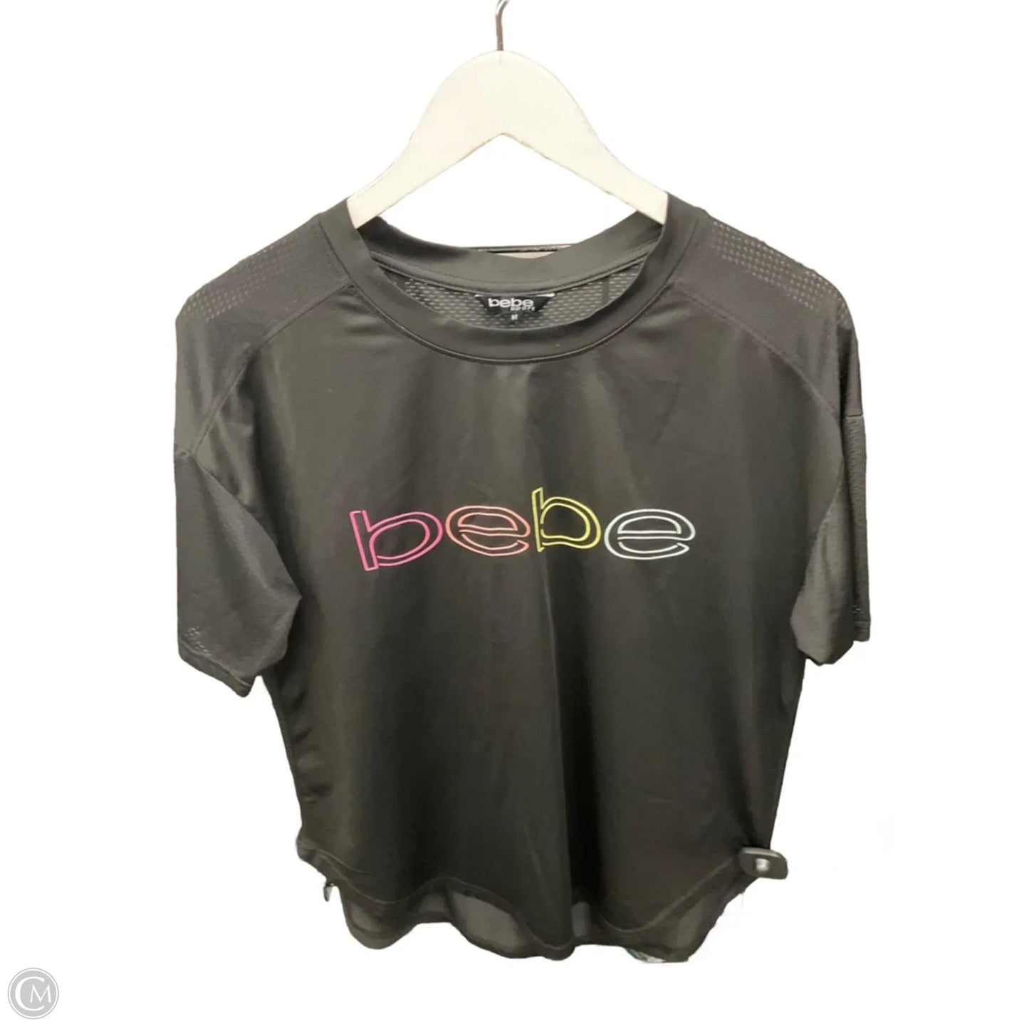 Athletic Top Short Sleeve By Bebe Sport In Black, Size: M