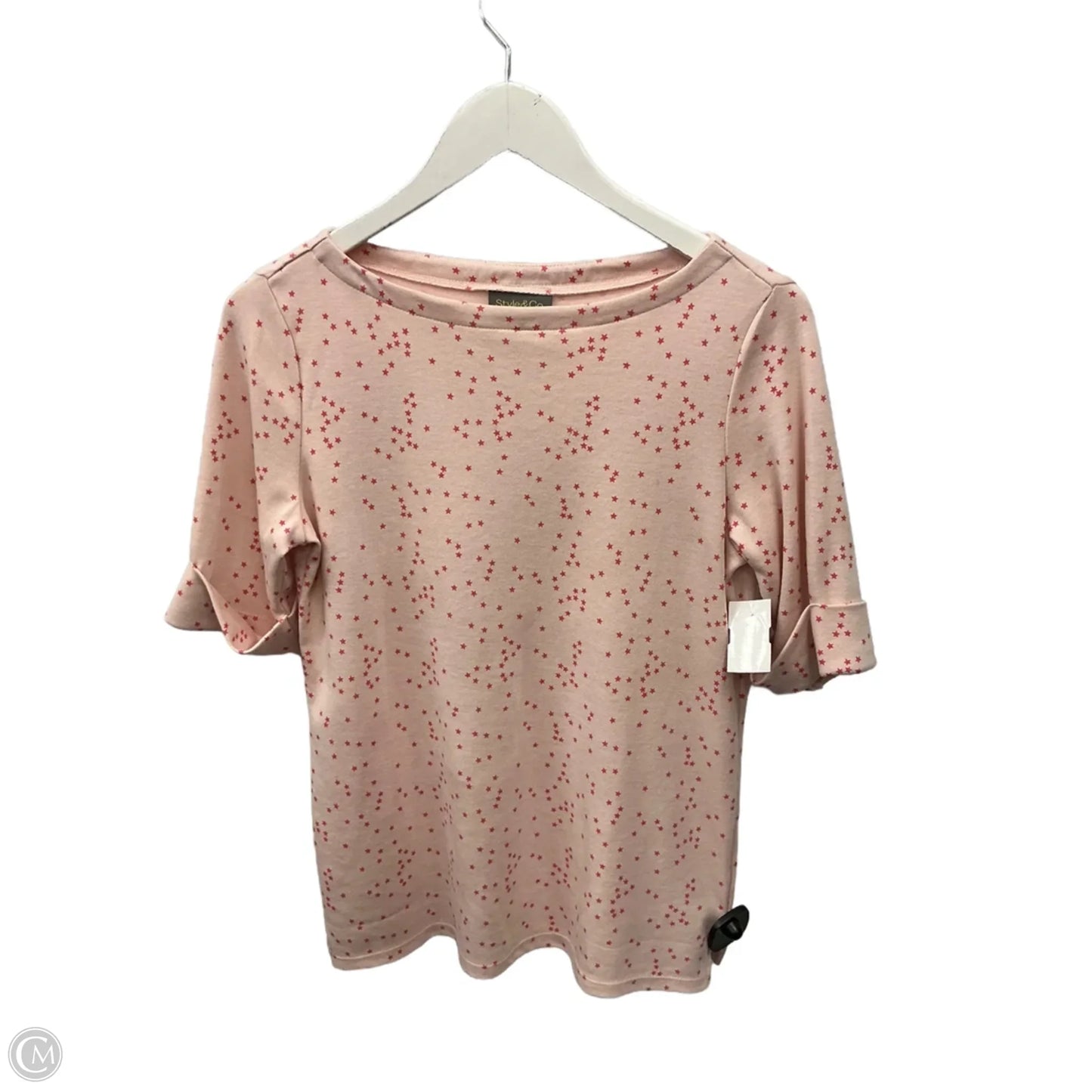 Top Short Sleeve By Style And Company In Pink, Size: S