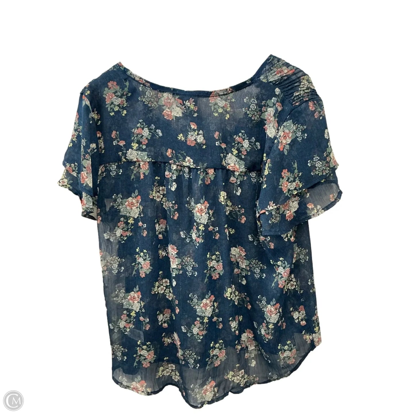 Top Short Sleeve By Knox Rose In Blue, Size: Xl