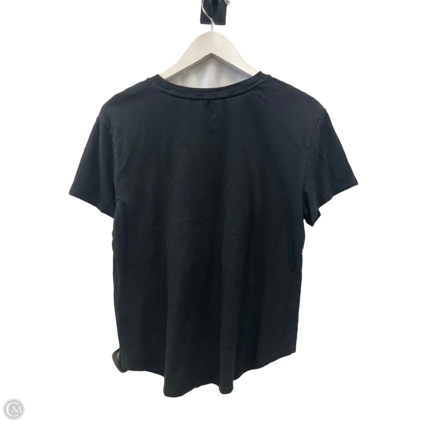 Athletic Top Short Sleeve By Reebok In Black, Size: M