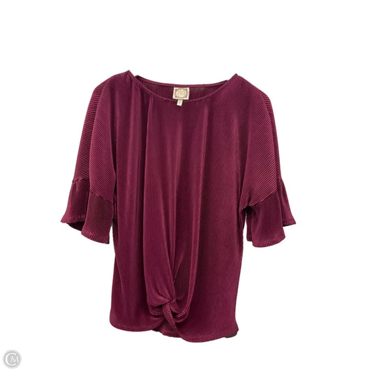 Top Short Sleeve By Clothes Mentor In Purple, Size: L