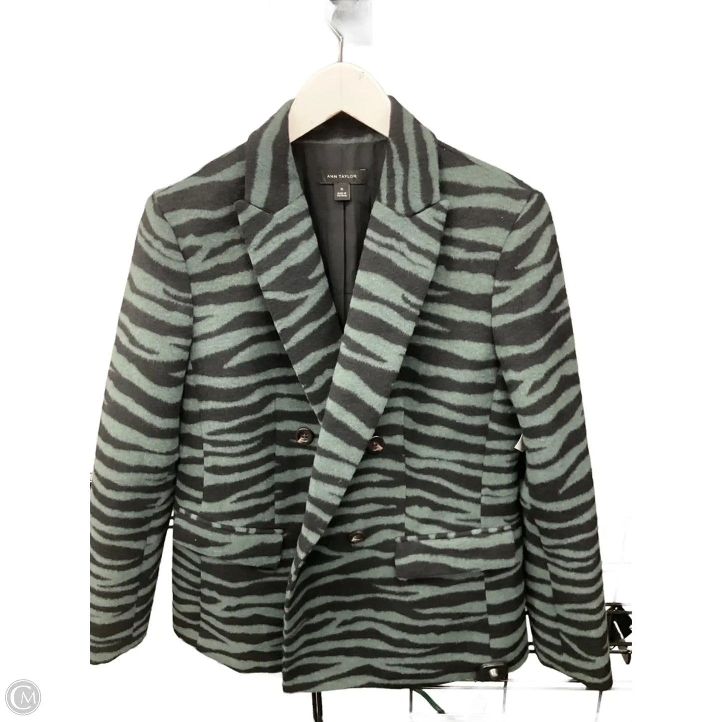 Jacket Other By Ann Taylor In Black & Green, Size: M