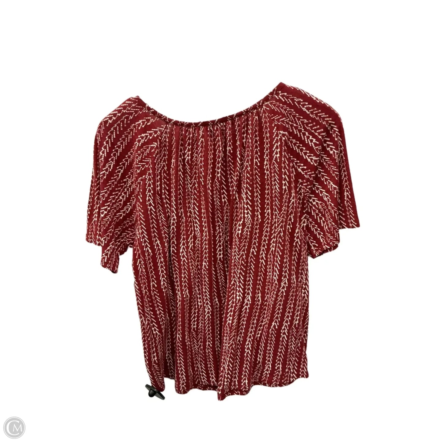 Top Short Sleeve By Lucky Brand In Red, Size: M
