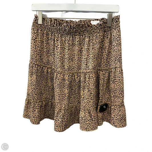 Skirt Mini & Short By Potters Pot In Animal Print, Size: M