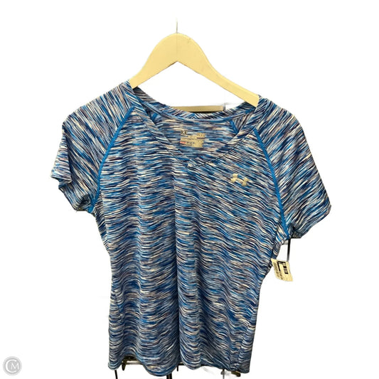 Athletic Top Short Sleeve By Under Armour In Blue, Size: L