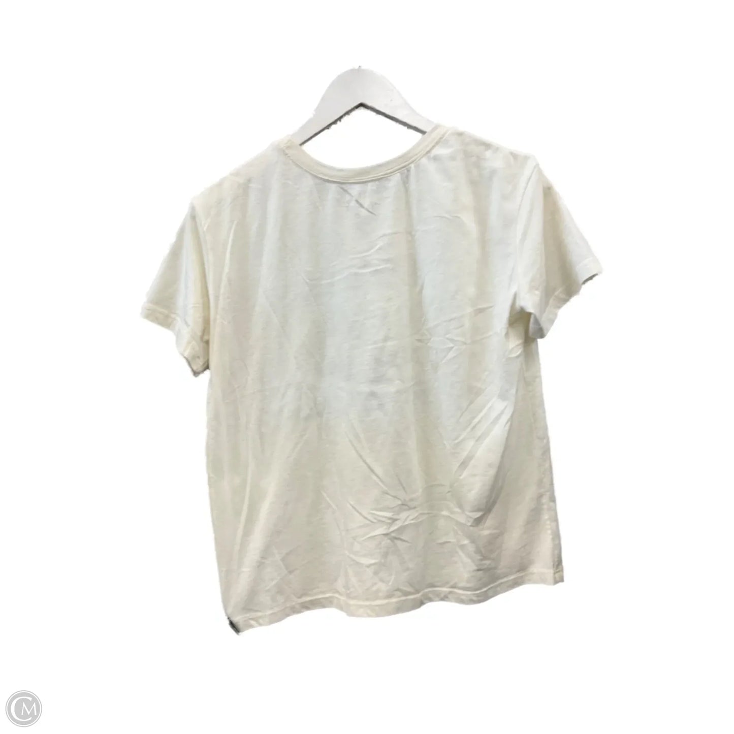 Top Short Sleeve Basic By Fifth Sun In Cream, Size: L