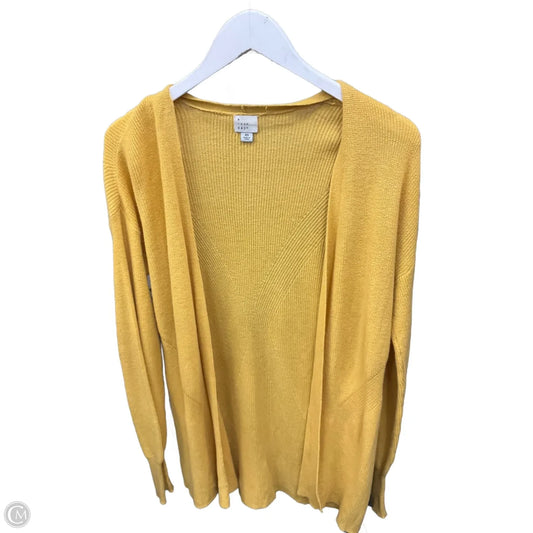 Sweater Cardigan By A New Day In Yellow, Size: Xs