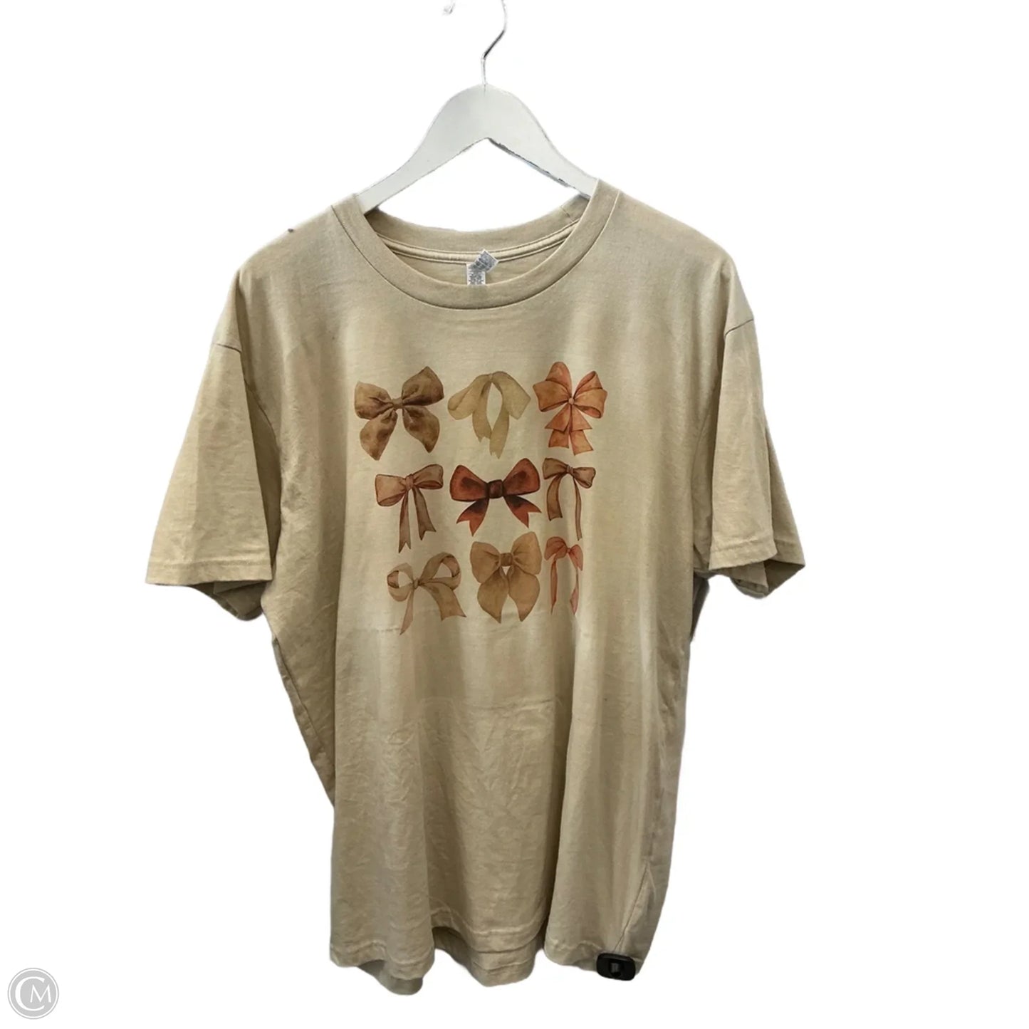 Top Short Sleeve Basic By American Apparel In Beige, Size: Xl