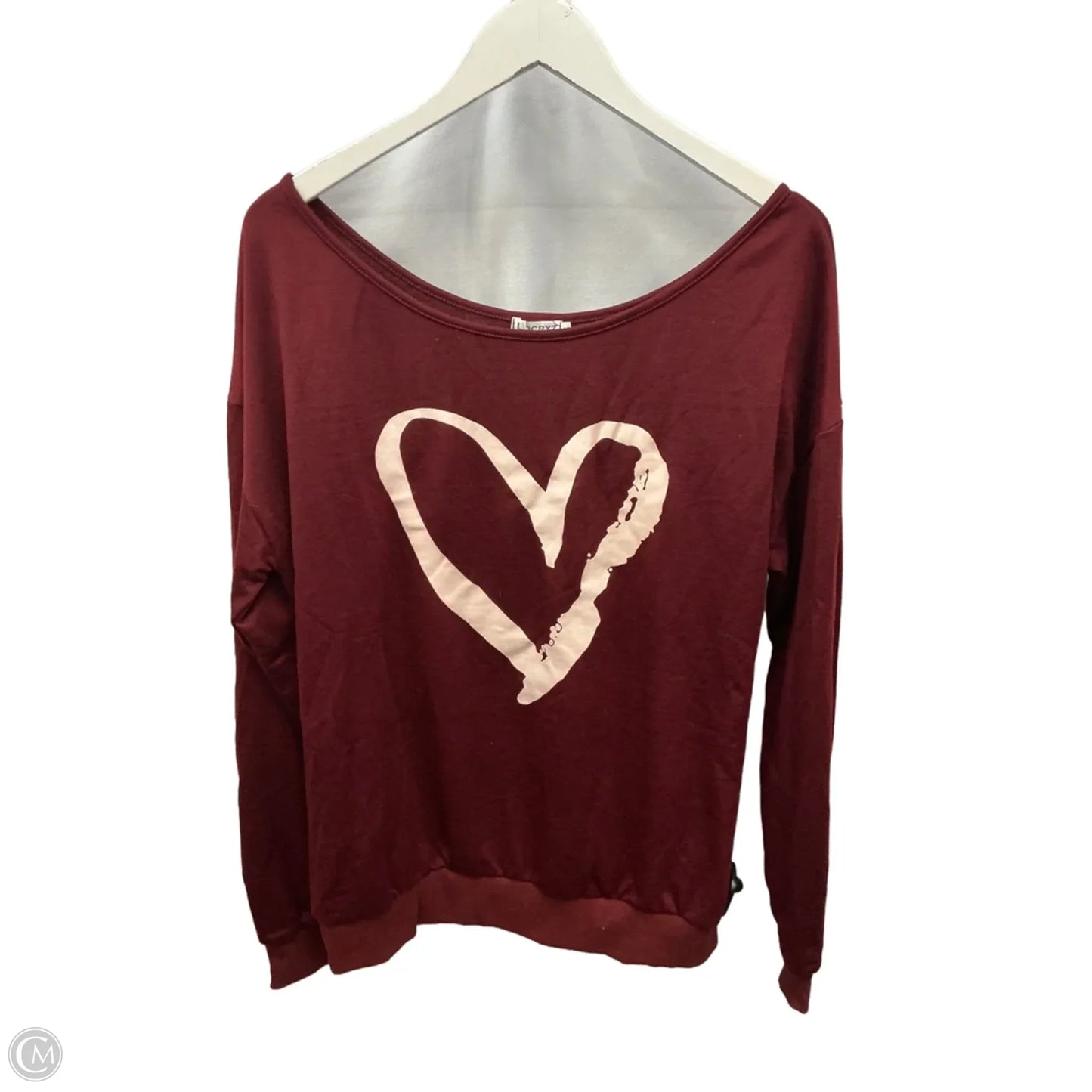 Top Long Sleeve By Clothes Mentor In Maroon, Size: S