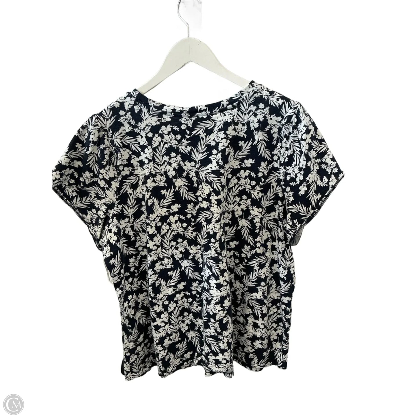 Top Short Sleeve By Liz Claiborne In Blue, Size: 1x