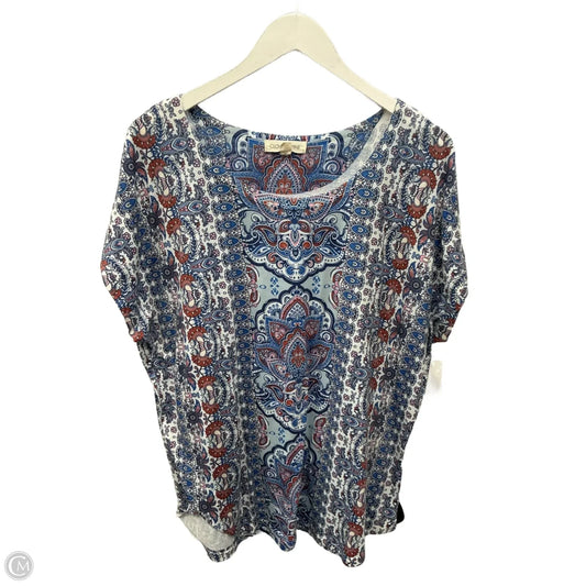 Top Short Sleeve By Clothes Mentor In Blue, Size: Xxl