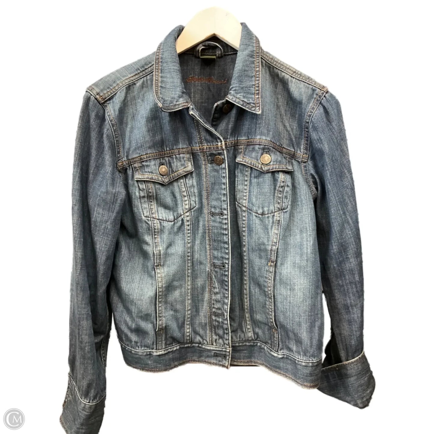 Jacket Denim By Eddie Bauer In Blue Denim, Size: S