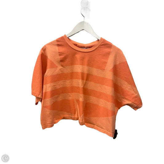 Athletic Top Short Sleeve By Adidas In Orange, Size: Xl