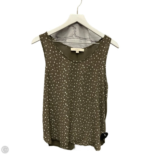 Top Sleeveless By Loft In Brown, Size: S