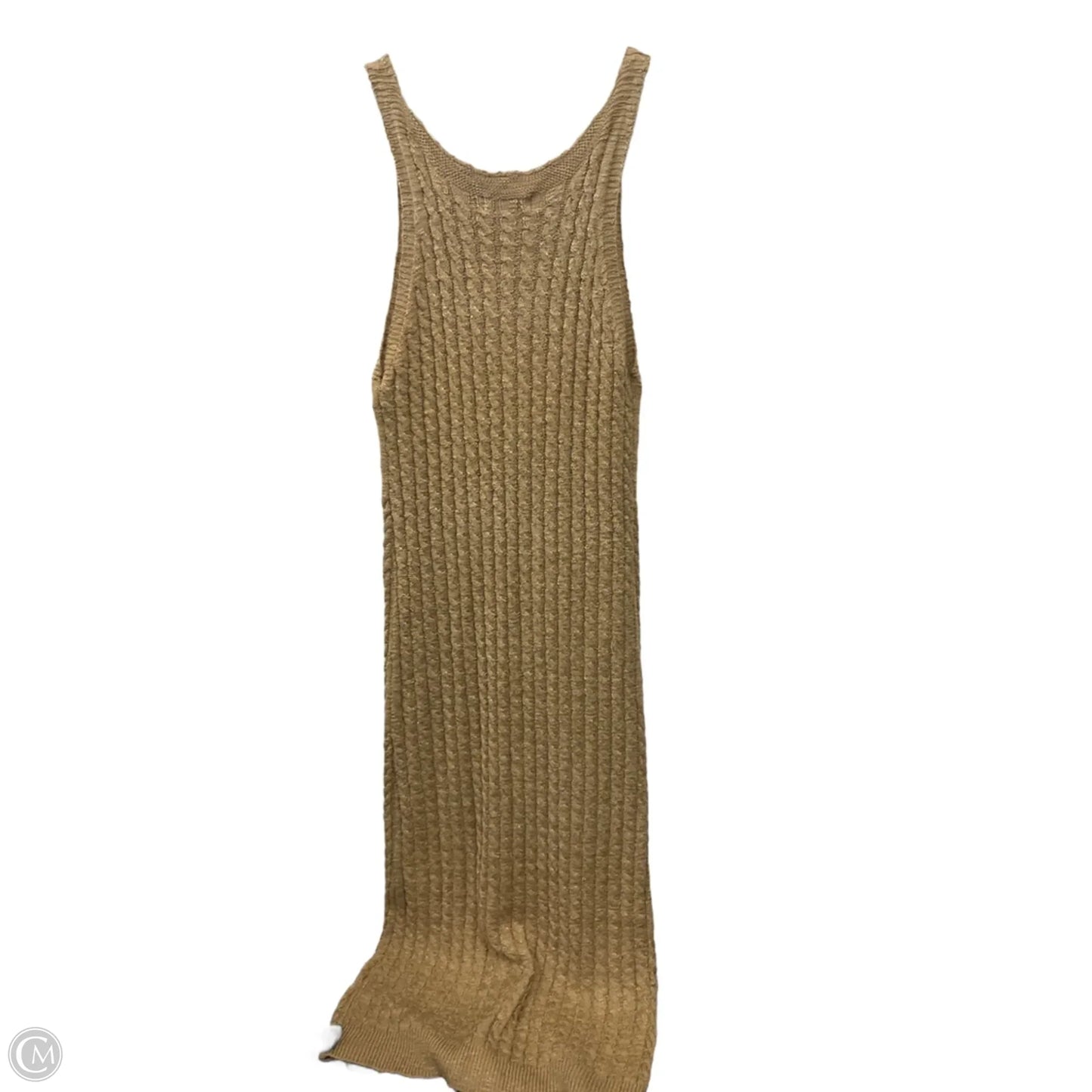 Dress Casual Midi By Clothes Mentor In Tan, Size: L