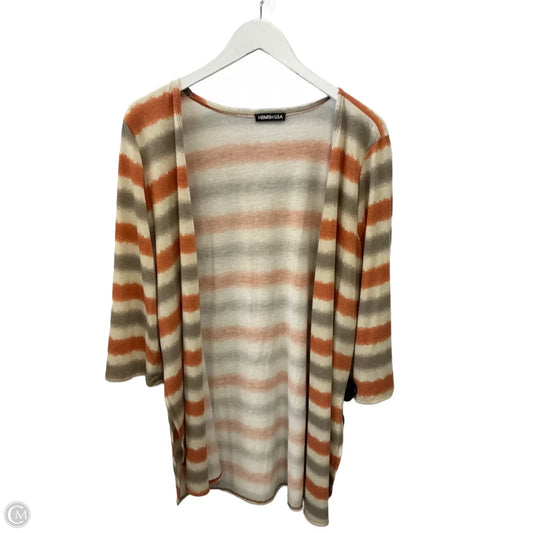 Cardigan By Heimish Usa In Cream & Orange, Size: L