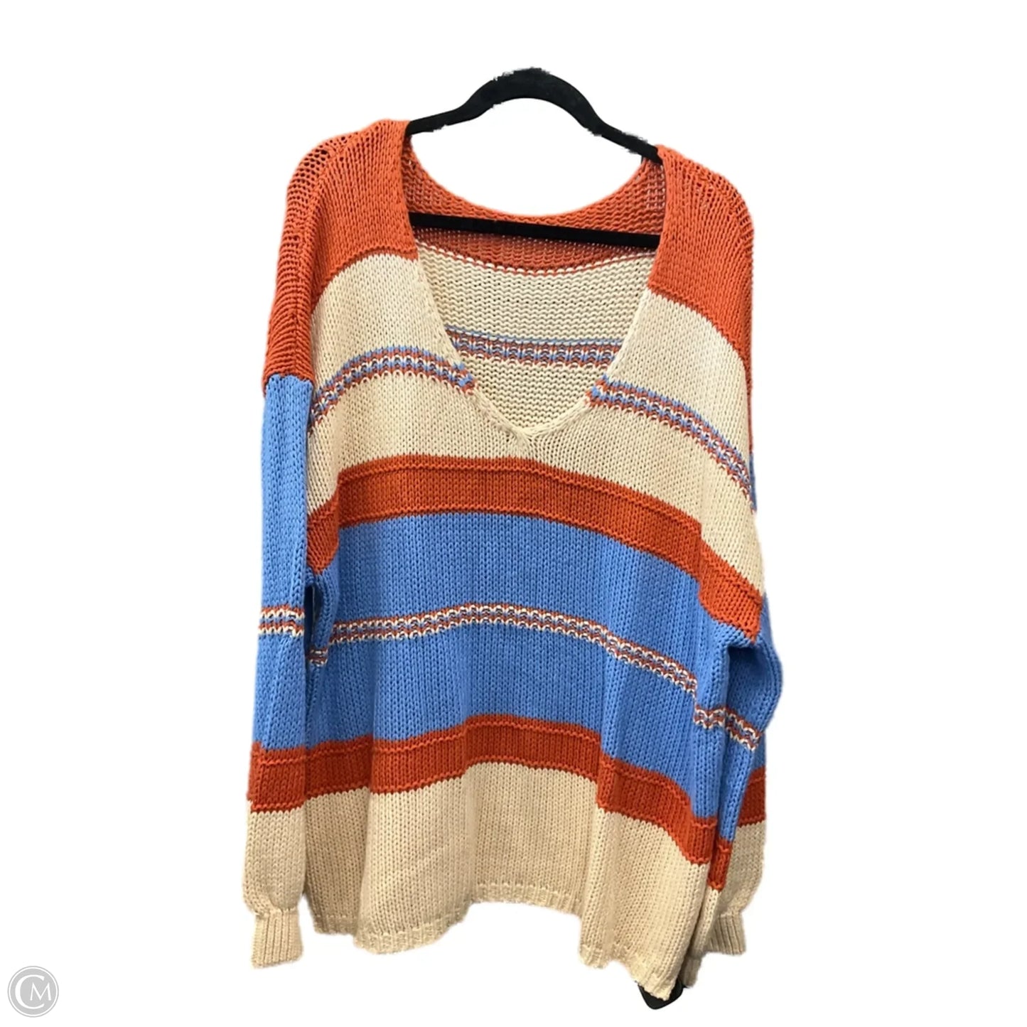 Sweater By Clothes Mentor In Blue & Orange, Size: 2x