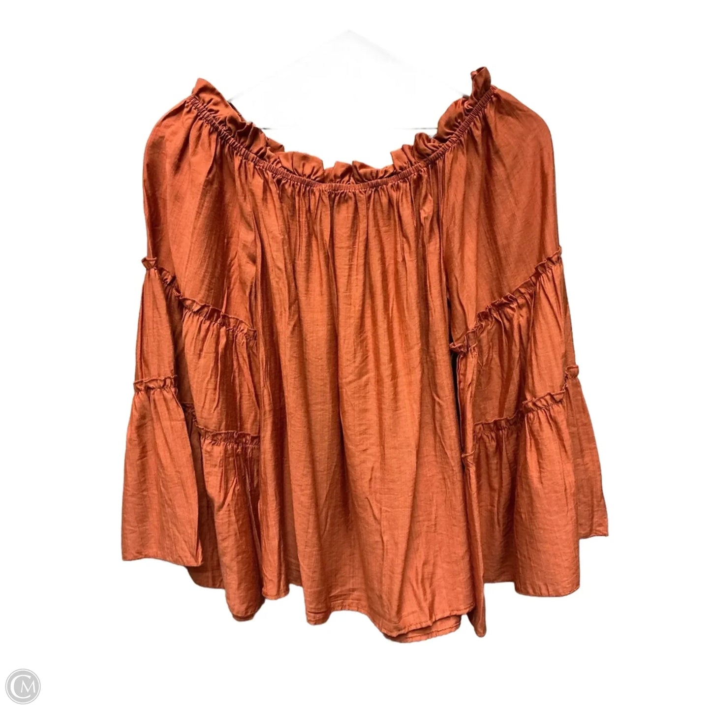 Top Long Sleeve By Clothes Mentor In Orange, Size: M
