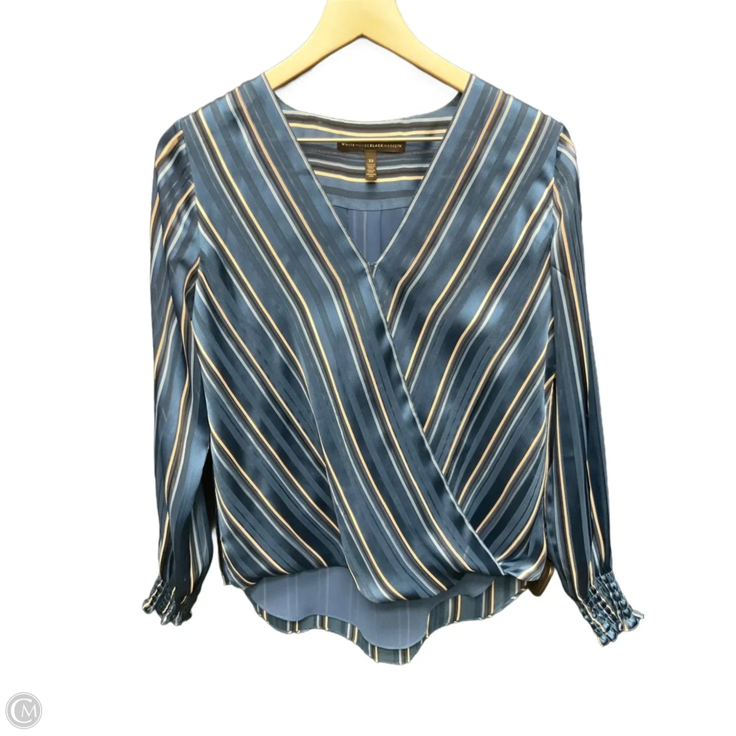 Top Long Sleeve By White House Black Market In Blue, Size: Xs