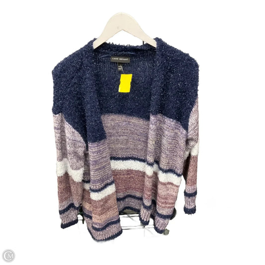 Sweater Cardigan By Lane Bryant In Blue & Purple, Size: Xl