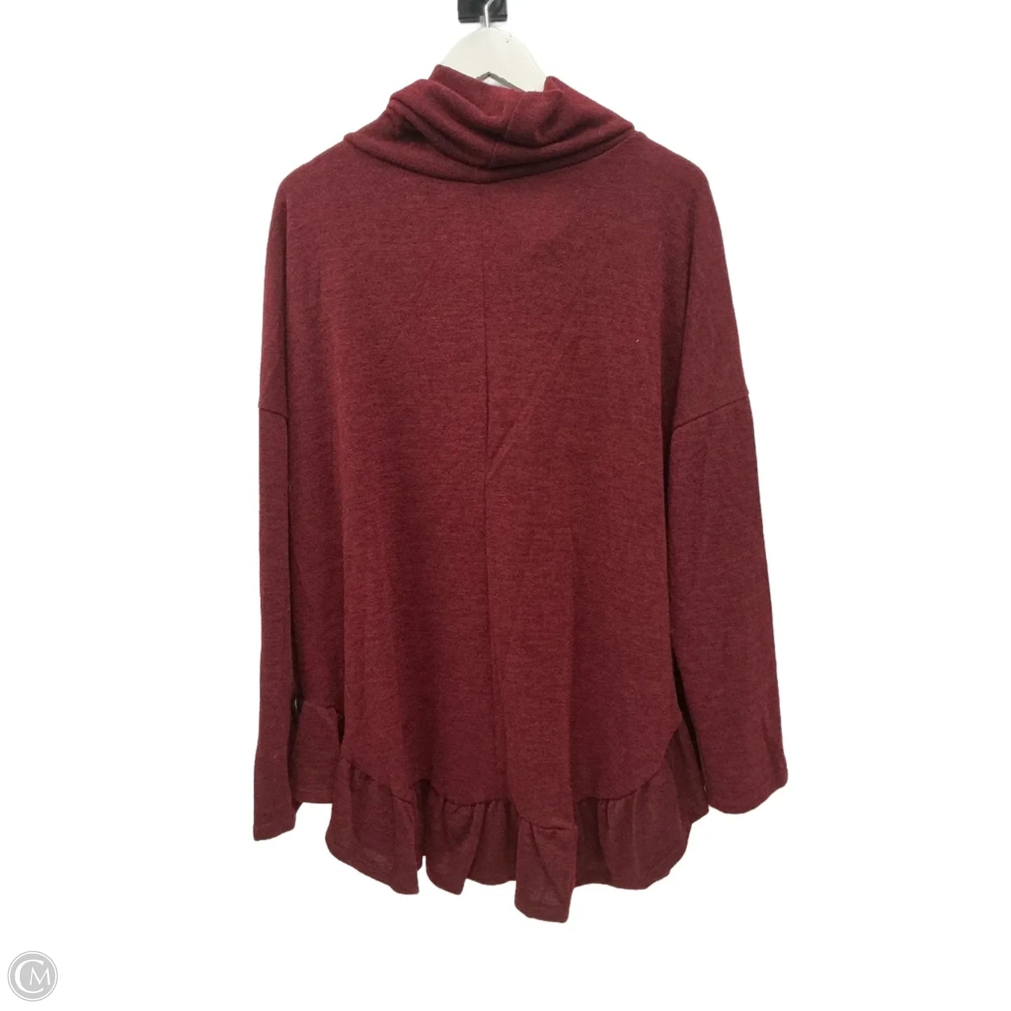 Top Long Sleeve By Sweet Lovely In Maroon, Size: 3x