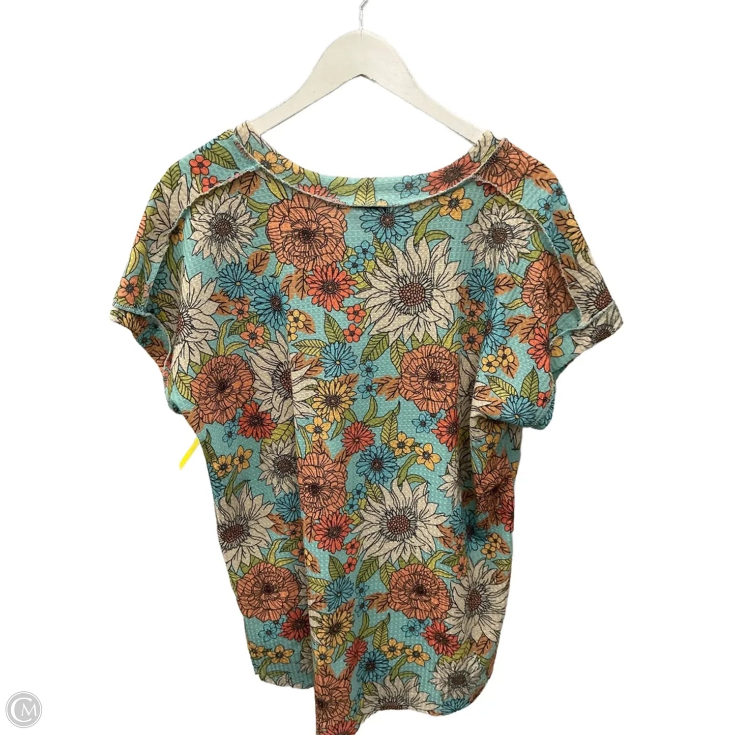 Top Short Sleeve By Heimish Usa In Blue & Orange, Size: 1x