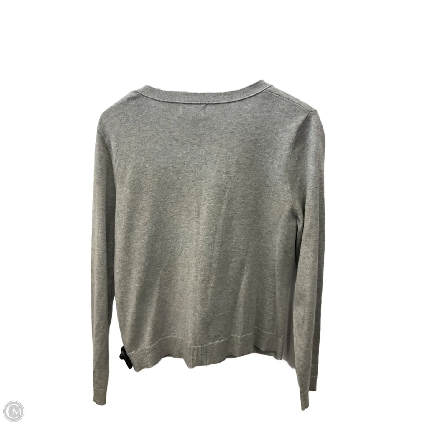 Sweater Cardigan By Elle In Grey, Size: Xl