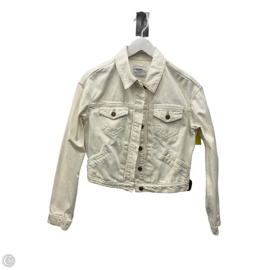 Jacket Denim By Old Navy In Cream Denim, Size: S