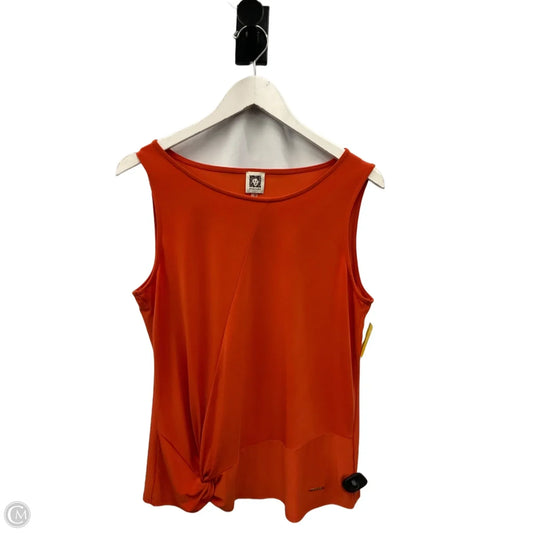 Top Sleeveless By Anne Klein In Orange, Size: M