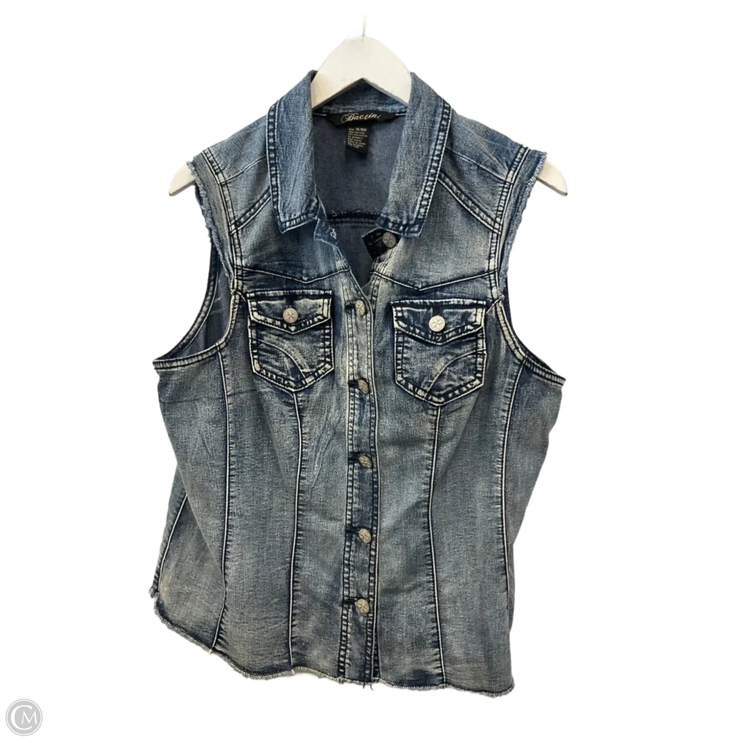 Vest Other By Baccini In Blue Denim, Size: Xl