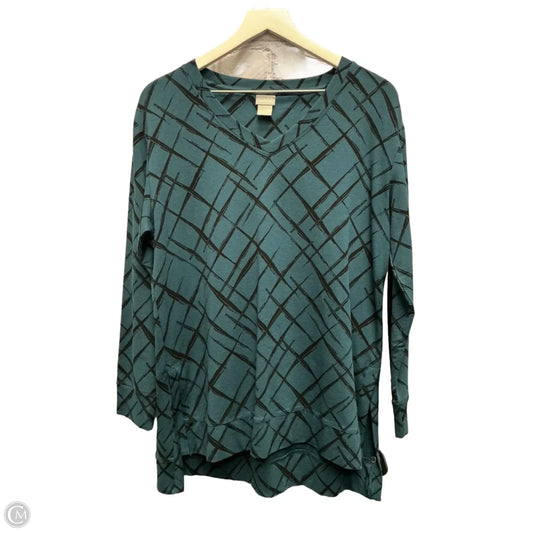 Top Long Sleeve By Chicos In Green, Size: M