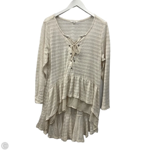 Tunic Long Sleeve By Maurices In Ivory, Size: Xl