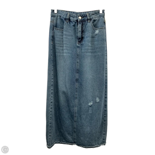 Skirt Maxi By Shein In Blue Denim, Size: 4