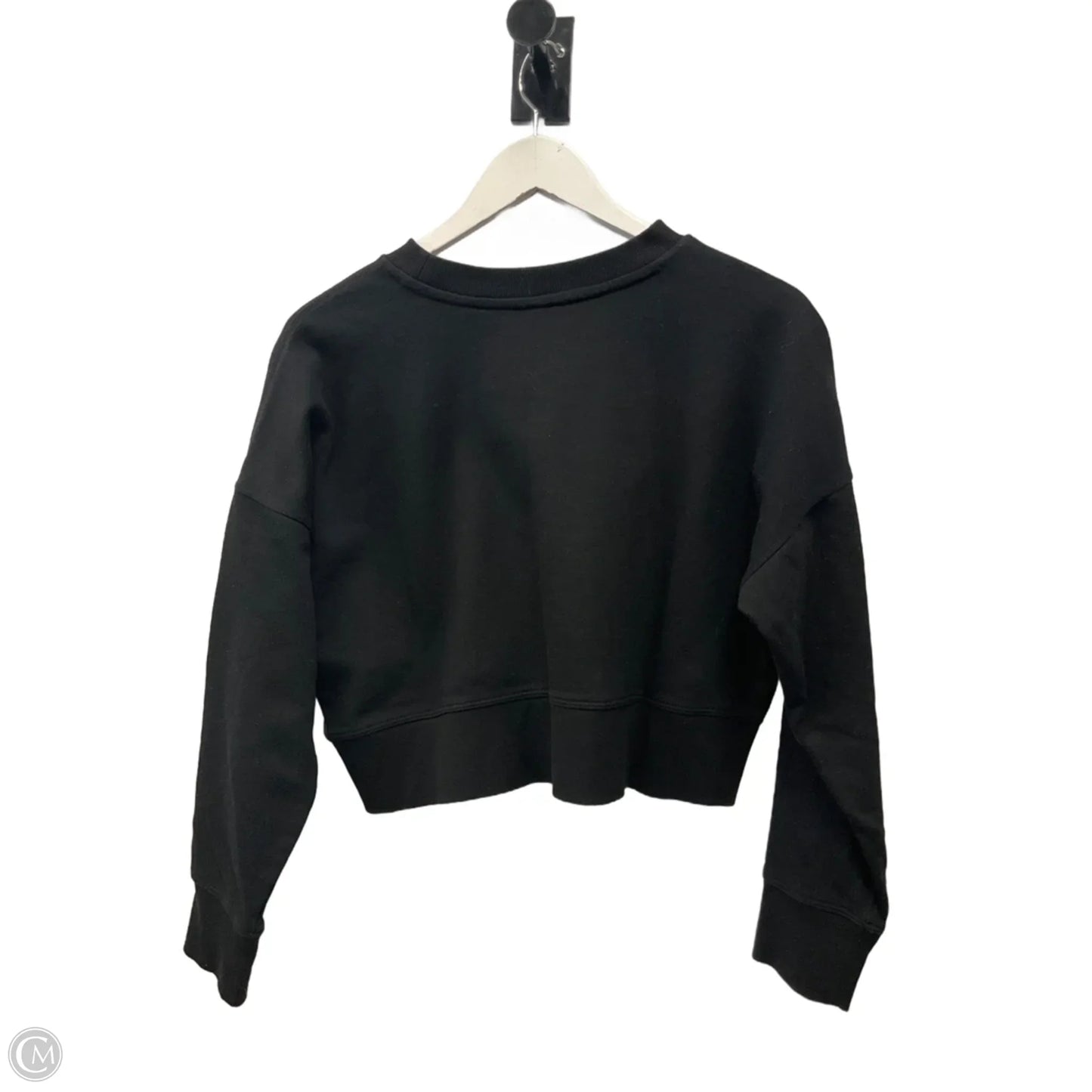 Athletic Top Long Sleeve Crewneck By Calvin Klein In Black, Size: M
