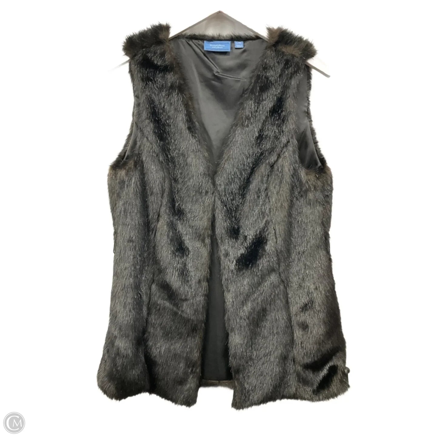 Vest Faux Fur & Sherpa By Simply Vera In Black, Size: L