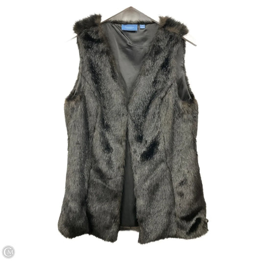 Vest Faux Fur & Sherpa By Simply Vera In Black, Size: L