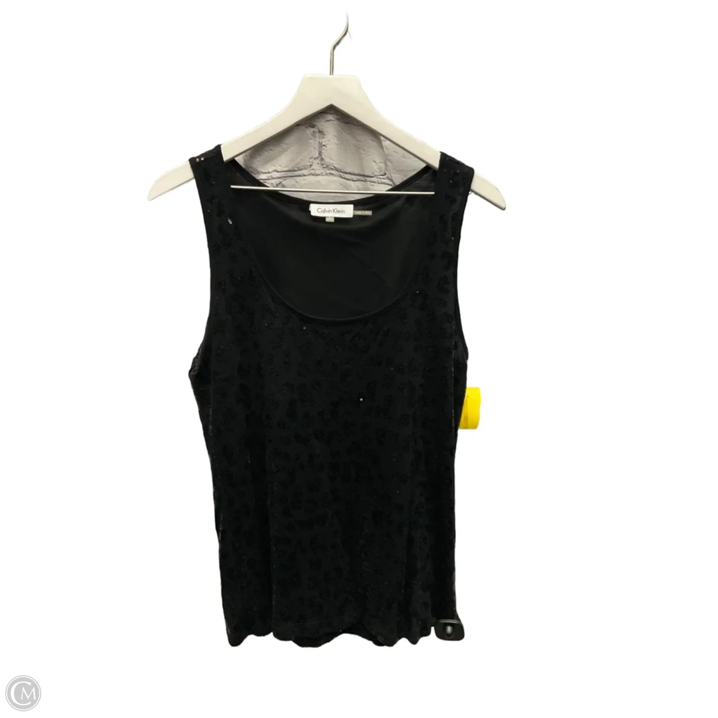 Top Sleeveless By Calvin Klein In Black, Size: S