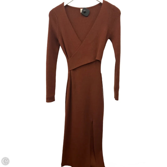 Dress Casual Midi By Abercrombie And Fitch In Brown, Size: S