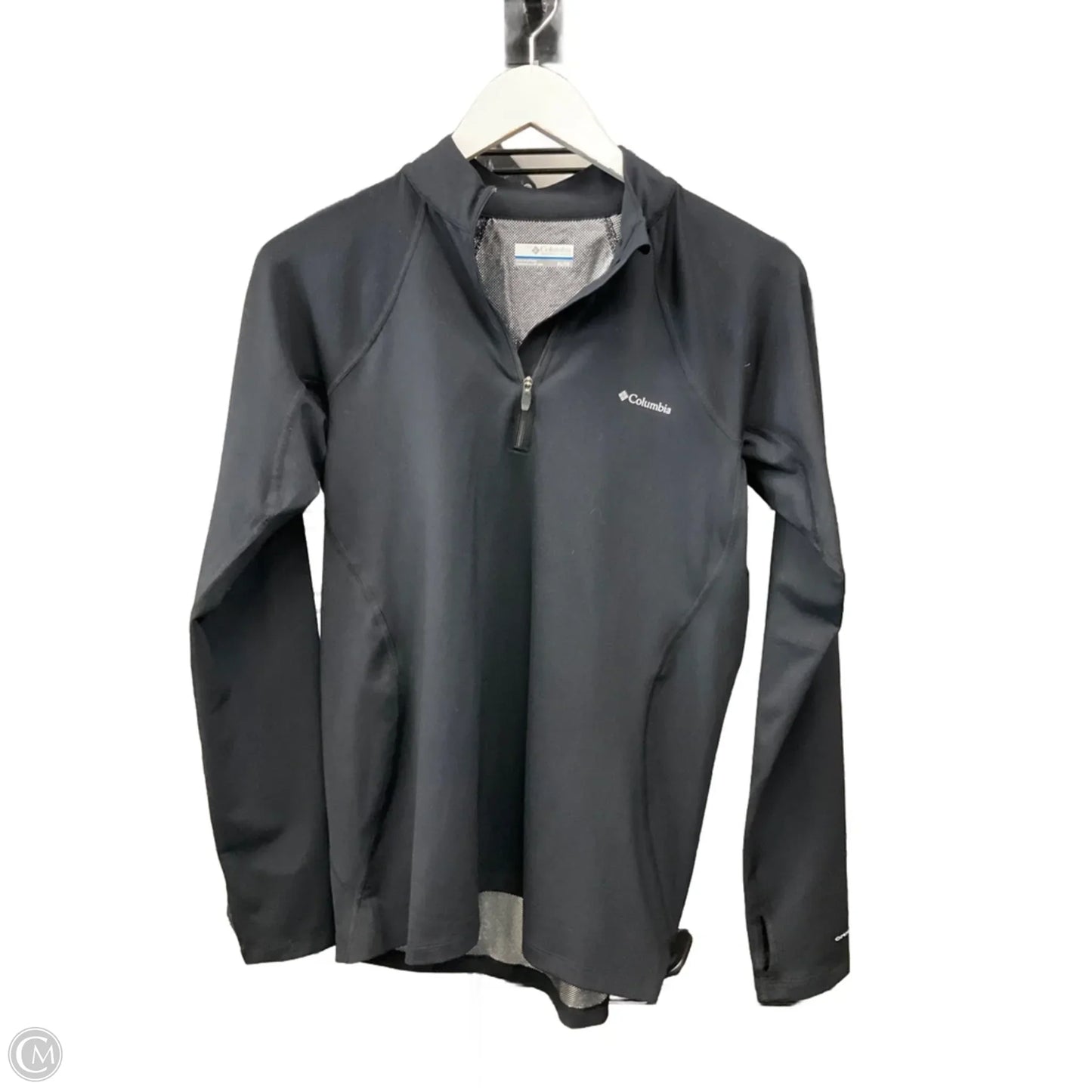 Athletic Top Long Sleeve Collar By Columbia In Black, Size: Xl