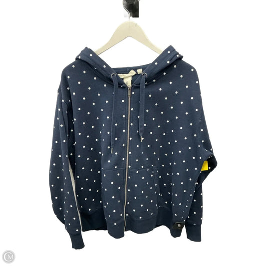 Sweatshirt Hoodie By Clothes Mentor In Polkadot Pattern, Size: Xl