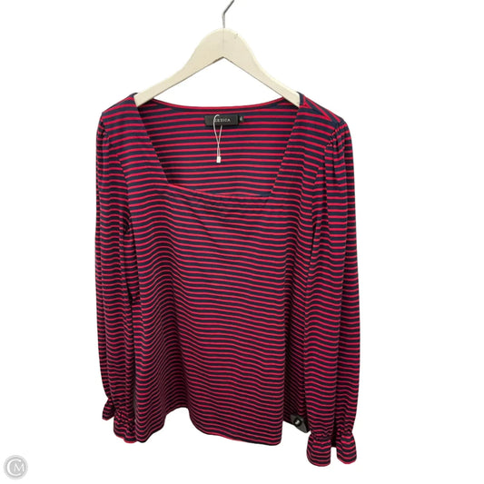 Top Long Sleeve By Zesica In Blue & Red, Size: Xl