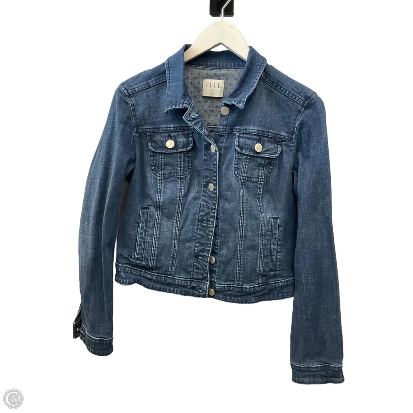 Jacket Denim By Elle In Blue Denim, Size: M